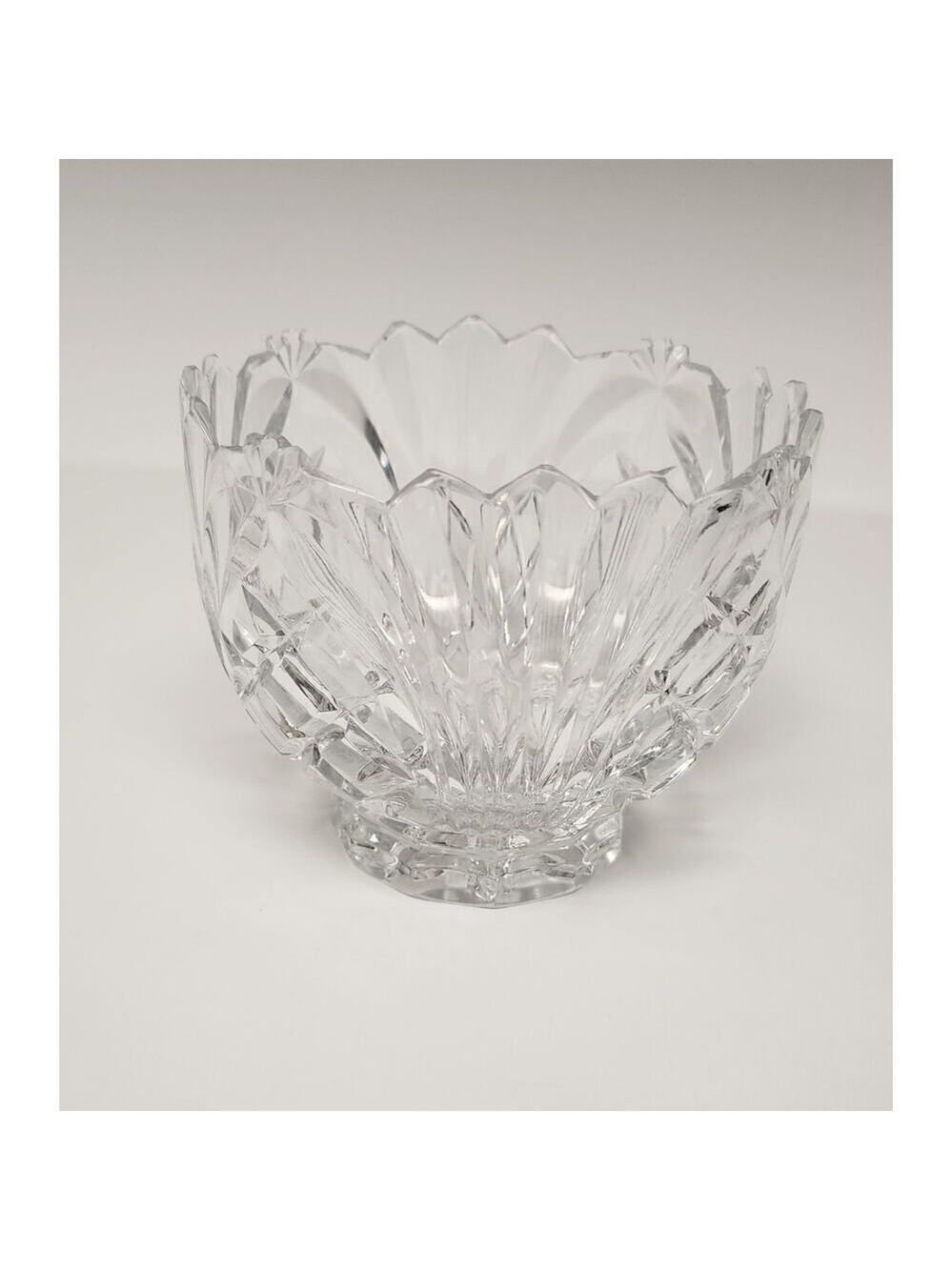 Imperial Lead Crystal Bowl Pineapple Crosshatch Meridian Bowl
